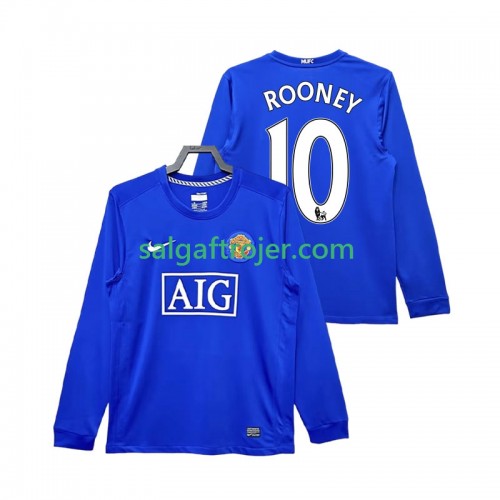 Manchester United Rooney 10 2008 2009 Fodboldtrøjer Retro 3. sæt Langærmet Manchester United Rooney 10 2008 2009 Fodboldtrøjer Retro 3. sæt Langærmet
